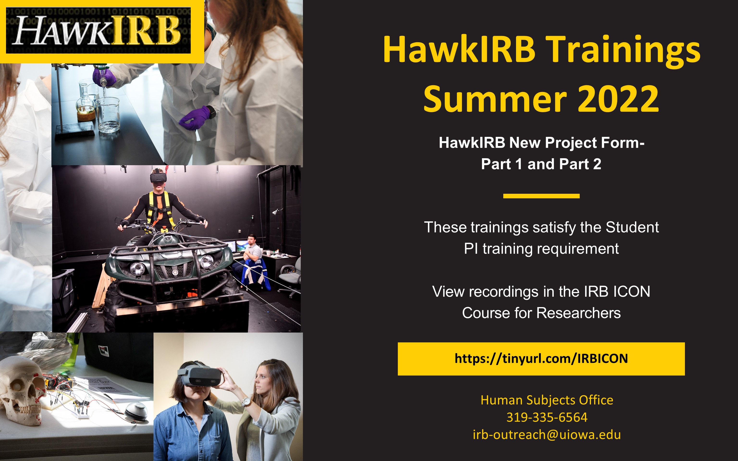 HawkIRB Trainings Summer 2022