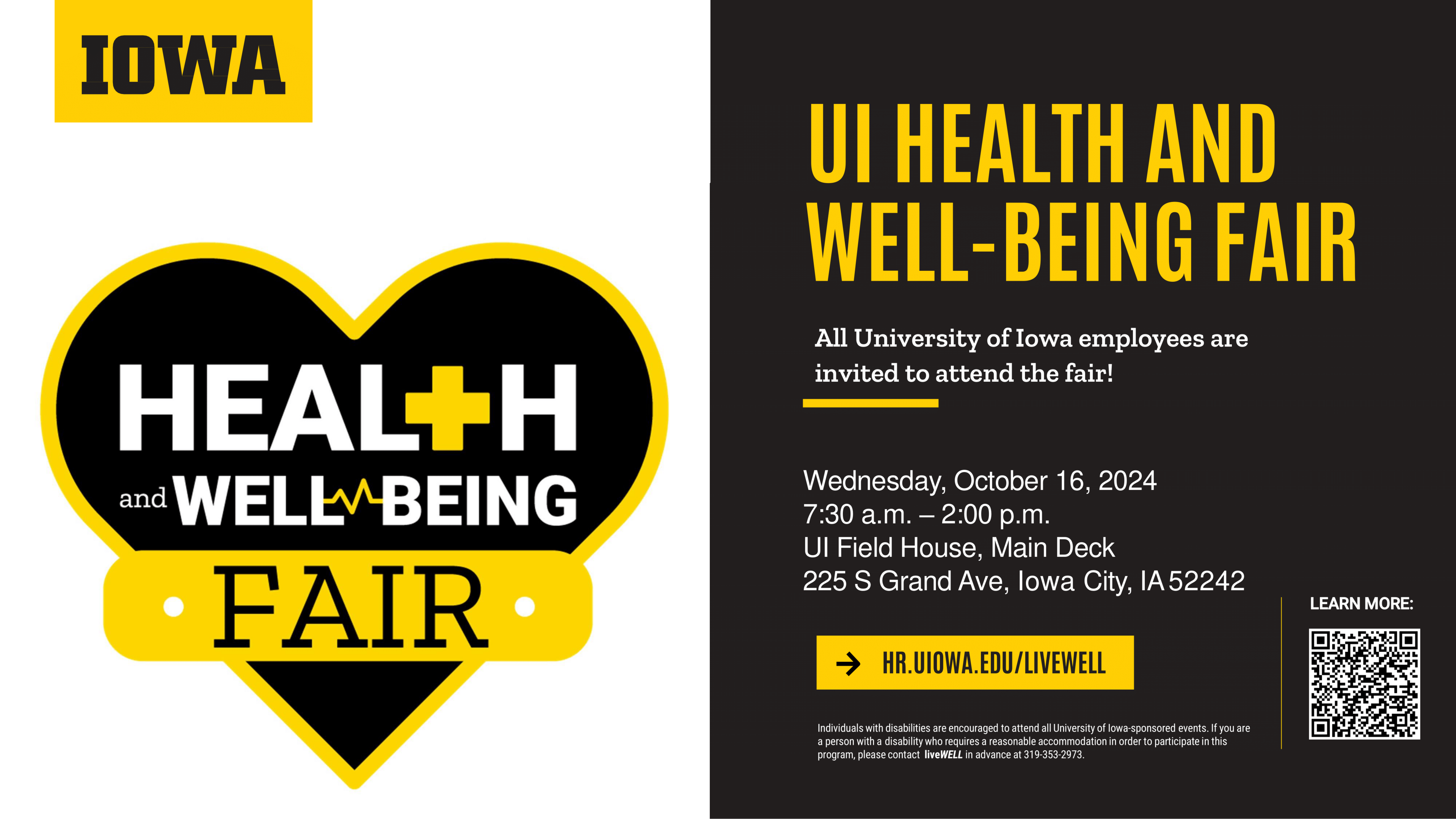 All University of Iowa employees are invited to attend the fair!