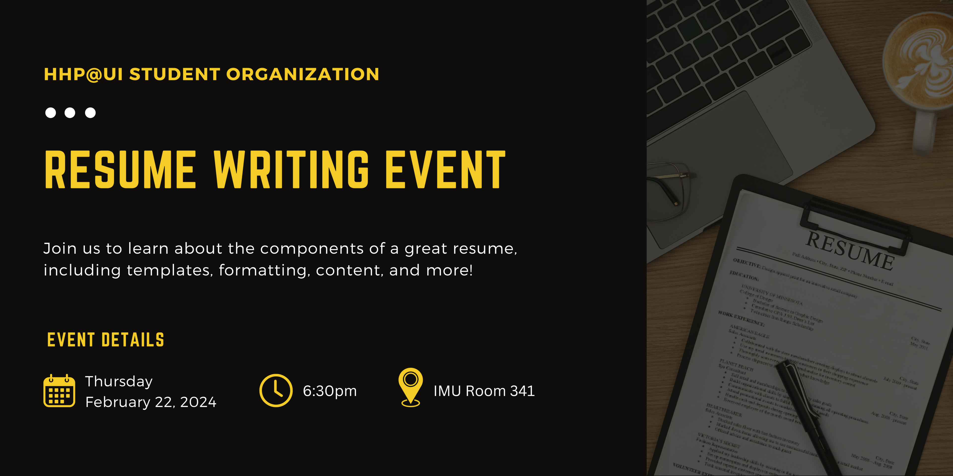 Resume writing event