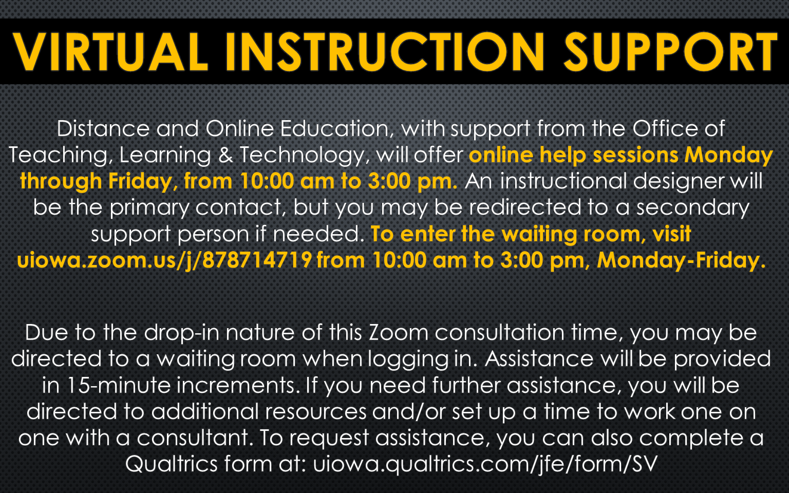 2020March-Virtual Instruction Support