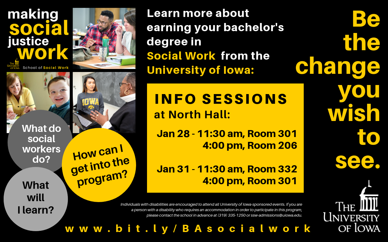 Social Work BA info sessions