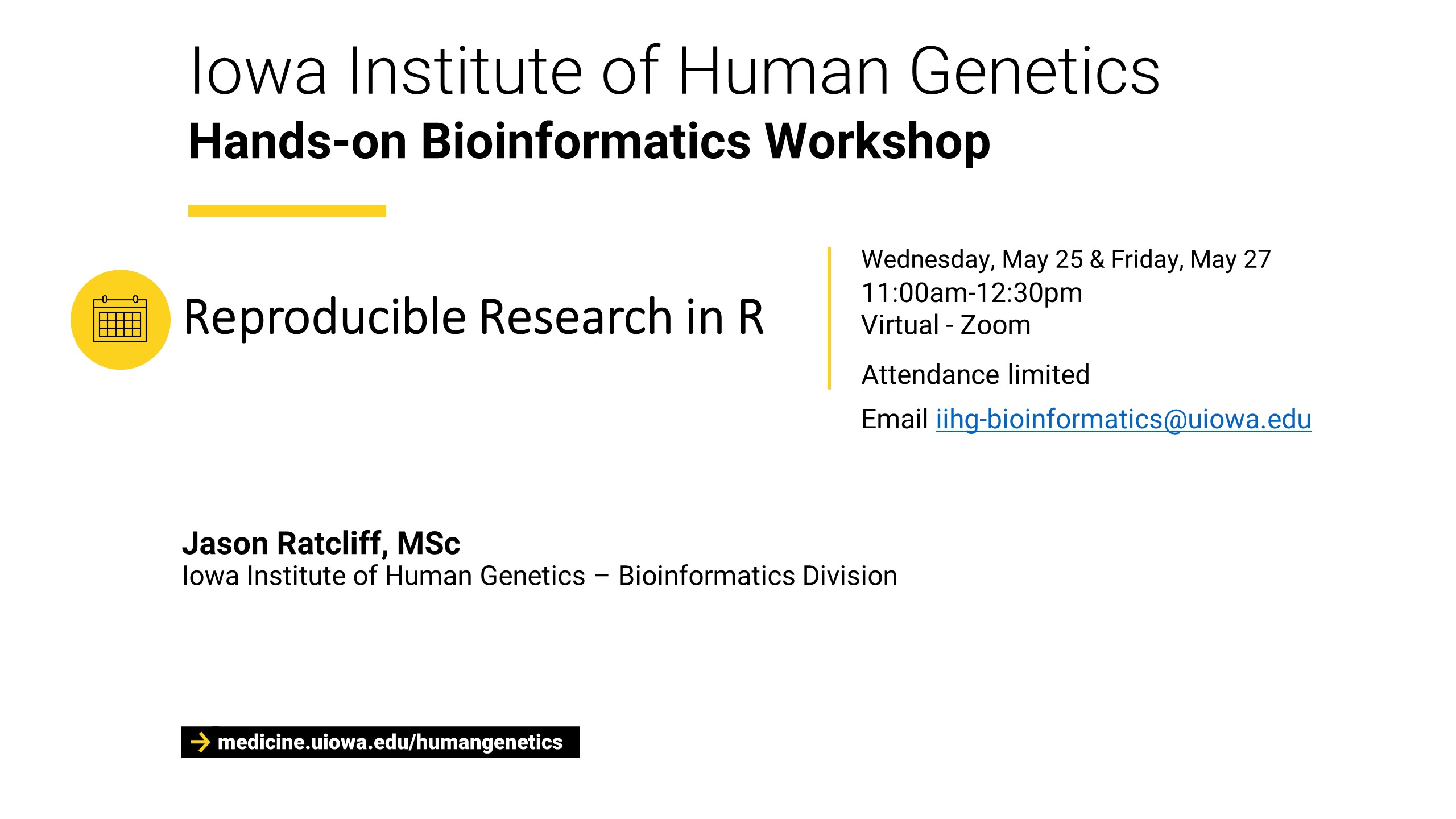 May 2022 Hands on Bioinformatics Workshop