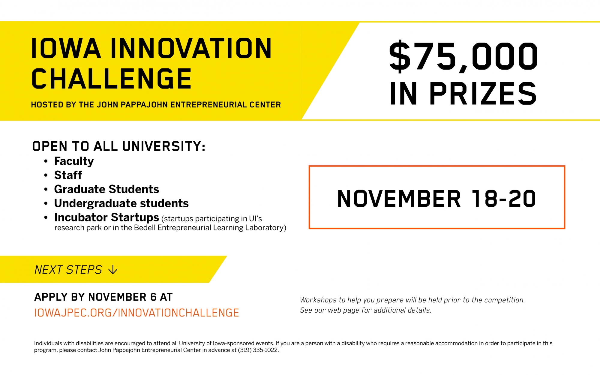 Iowa Innovation Challenge - November 18-20