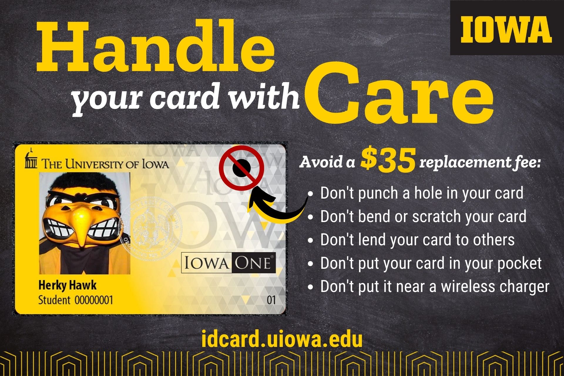 Handle your Iowa One Card with care