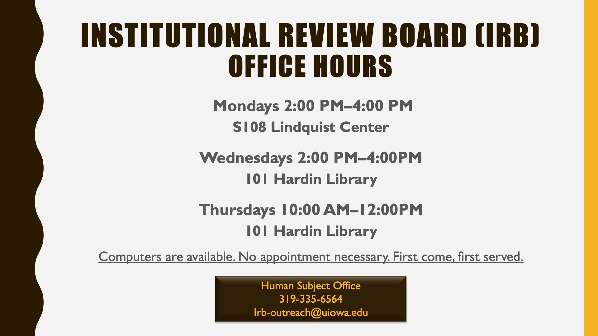 IRB Office Hours