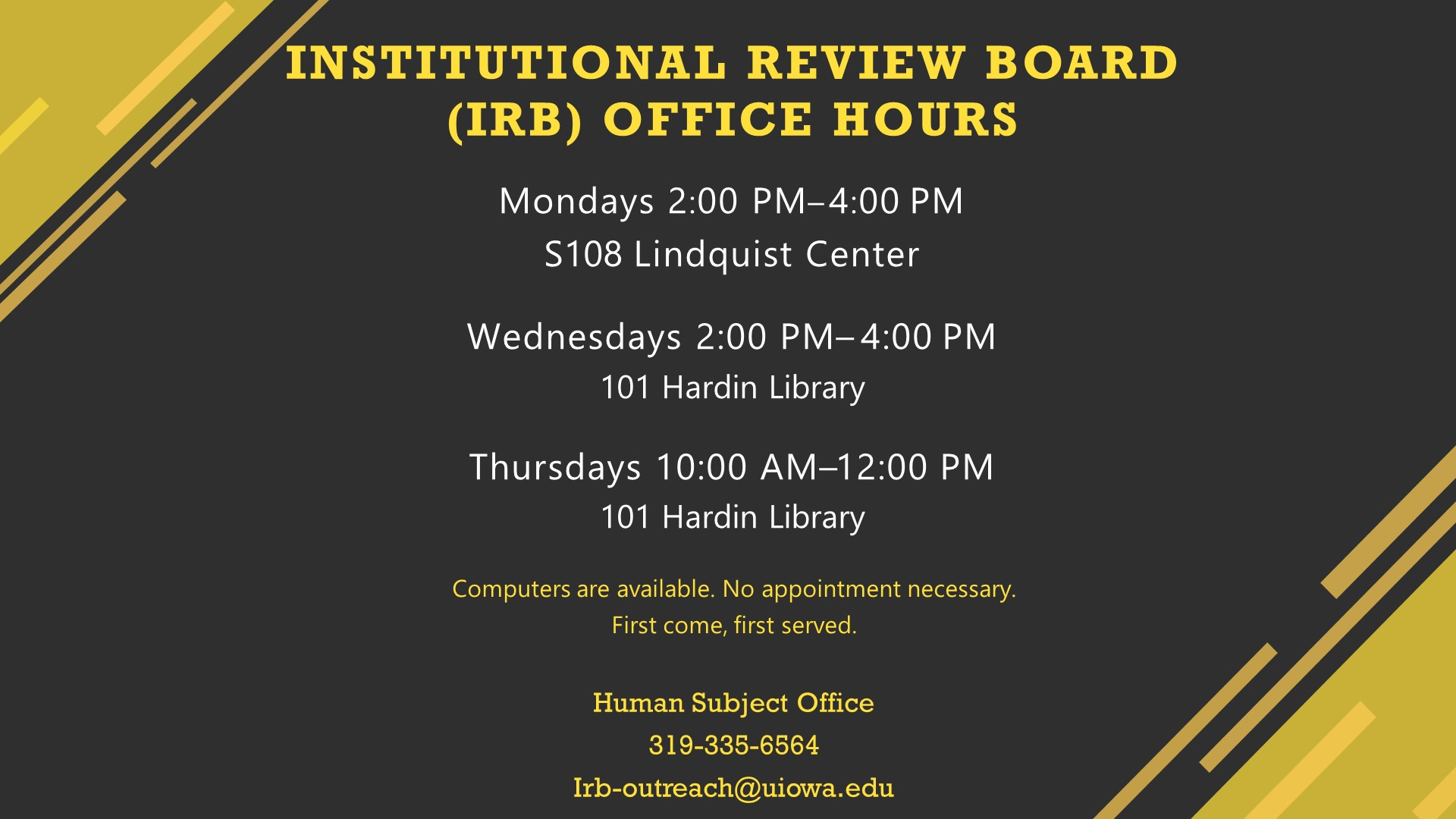 irb office hours
