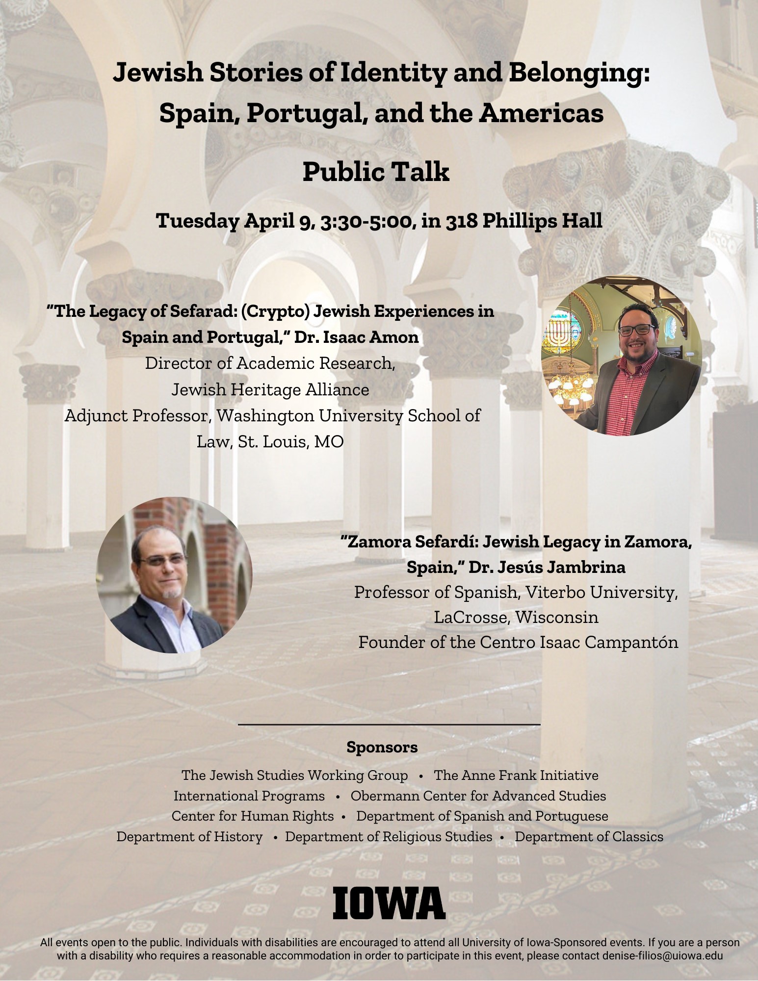 tuesday april 9 talk at 3:30 about Jewish identity