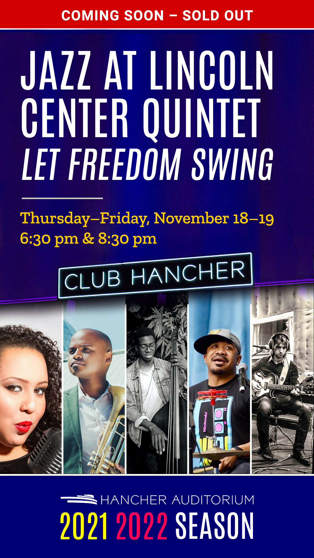 Club Hancher: Jazz at Lincoln Center Quintet, "Let Freedom Swing" - Coming soon - Sold out