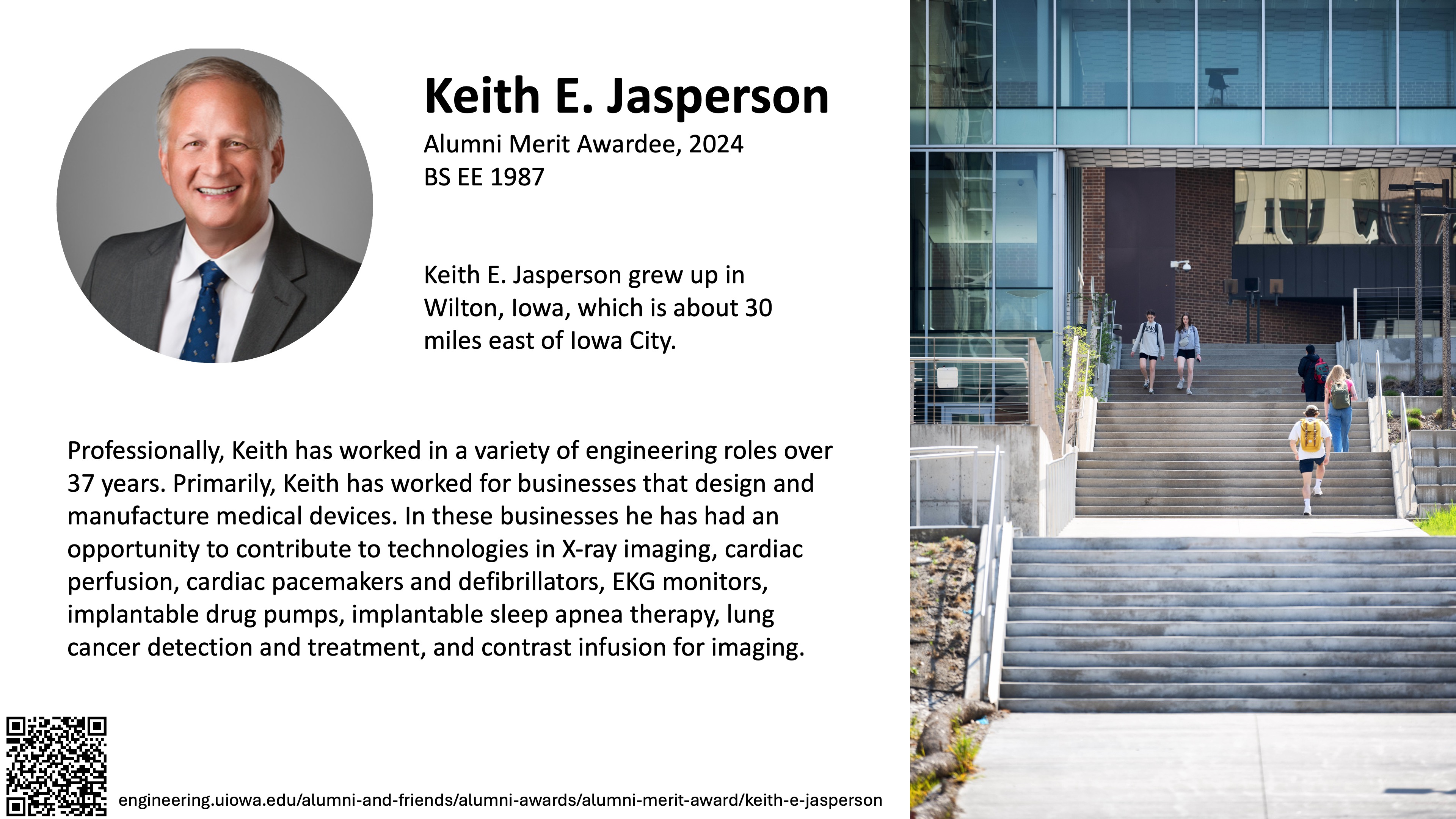 Keith E. Jasperson Alumni Merit Awardee, 2024, BS EE 1987