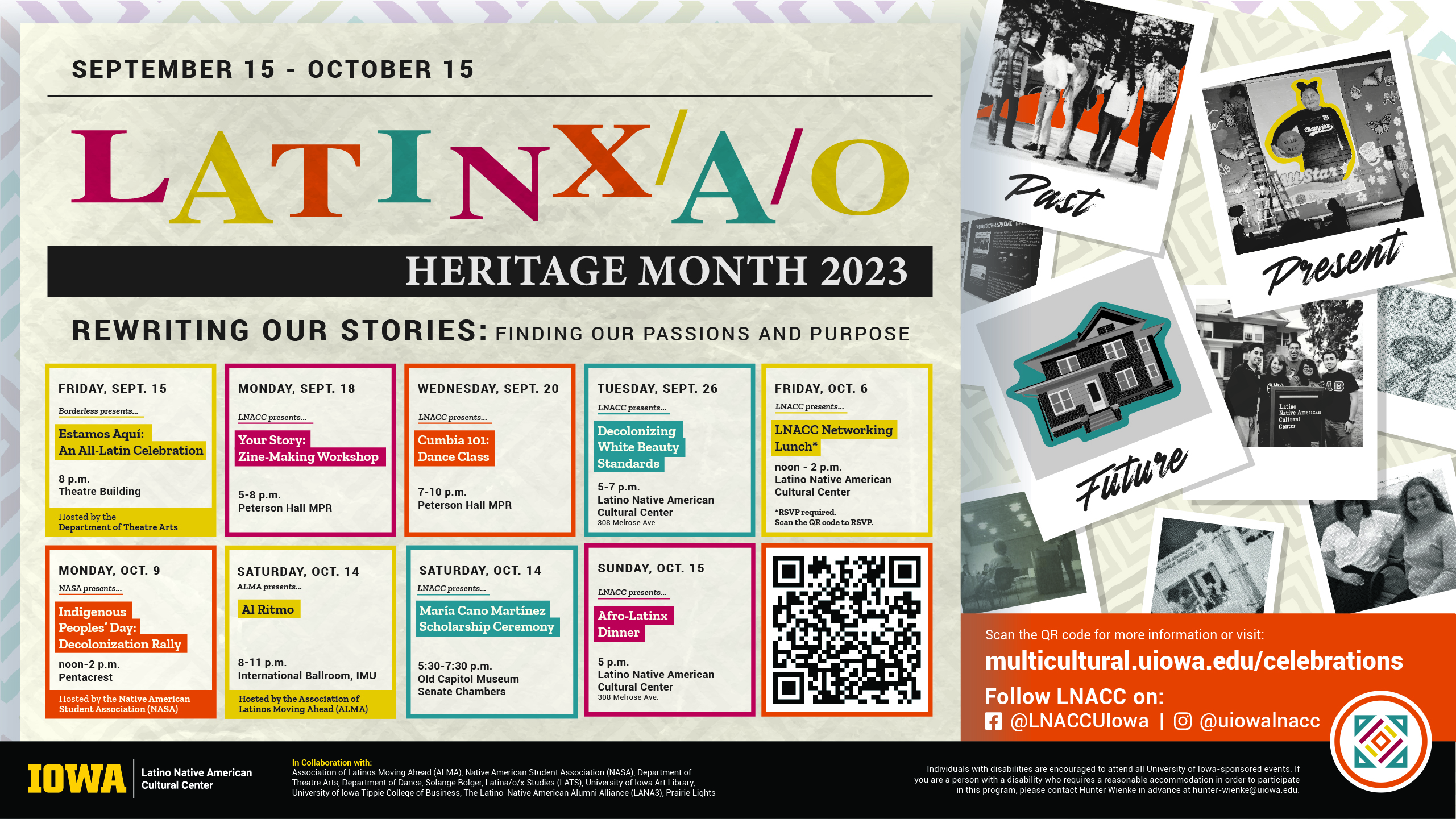 Latinx/a/o Heritage Month, September 15-October 15