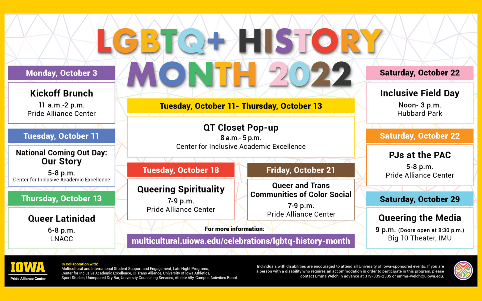 LGBTQ history month events