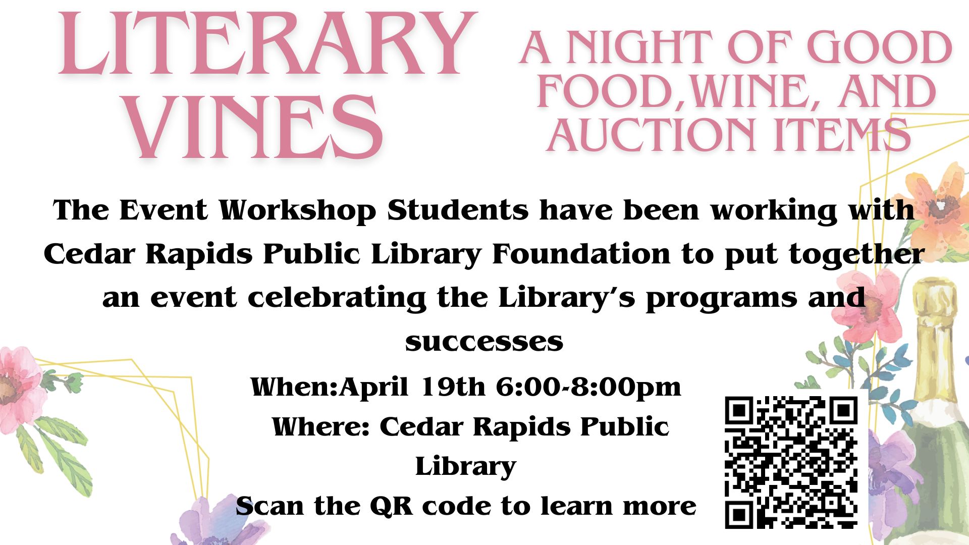 Cedar Rapids Public Library Foundation Literary Vines