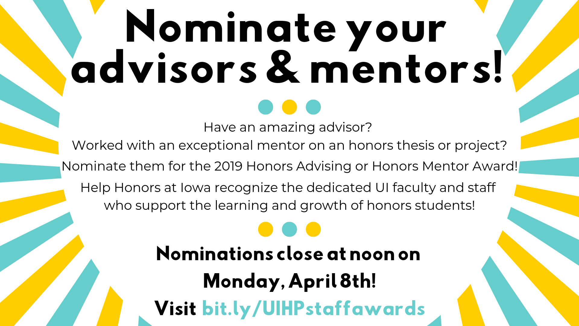 Advisor and Mentor Award noms