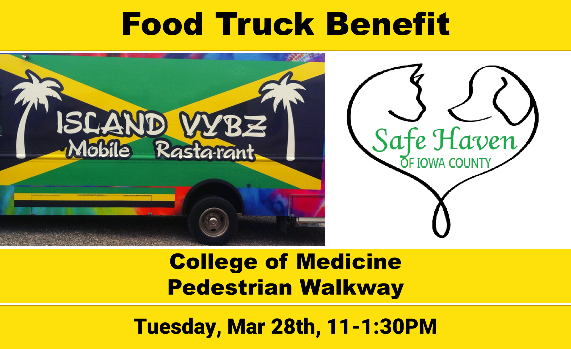 Island Vybz benefit - Safe haven Ia Cty (March 28)