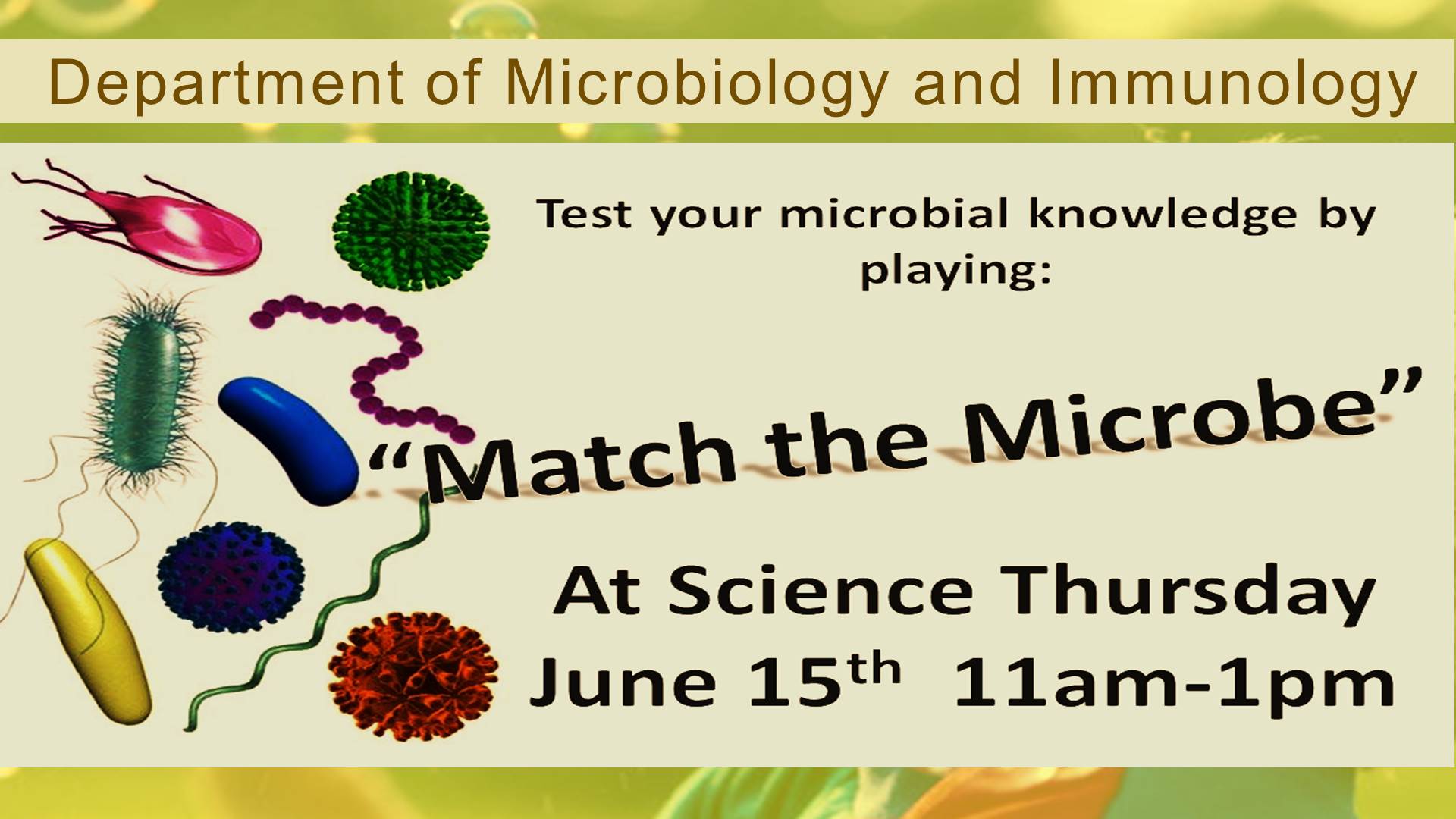 Match the Microbe at Science Thursday