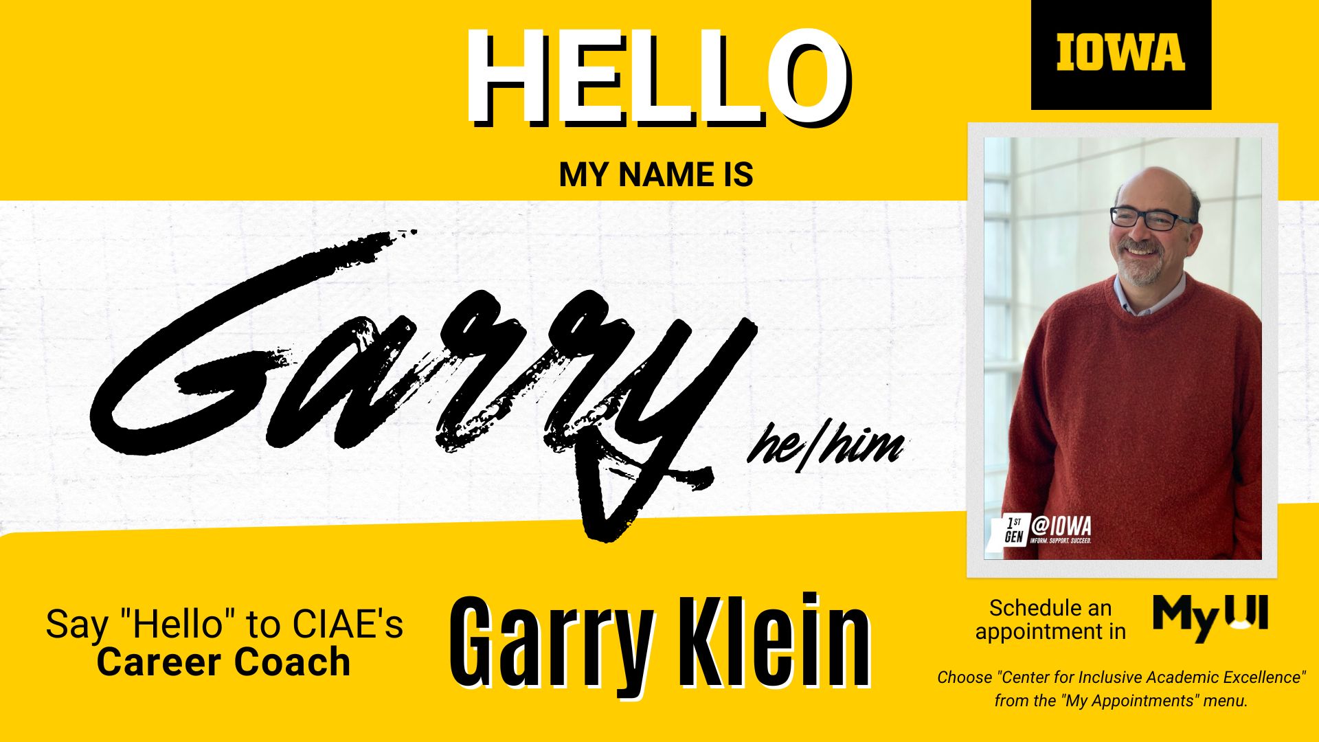 Meet Garry Klein the CIAE Career Coach