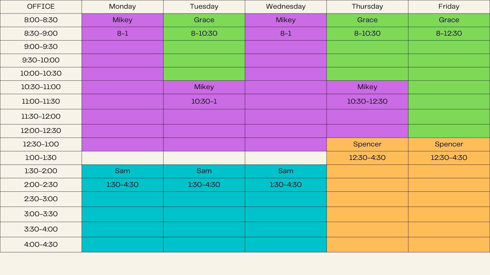 Student Schedules