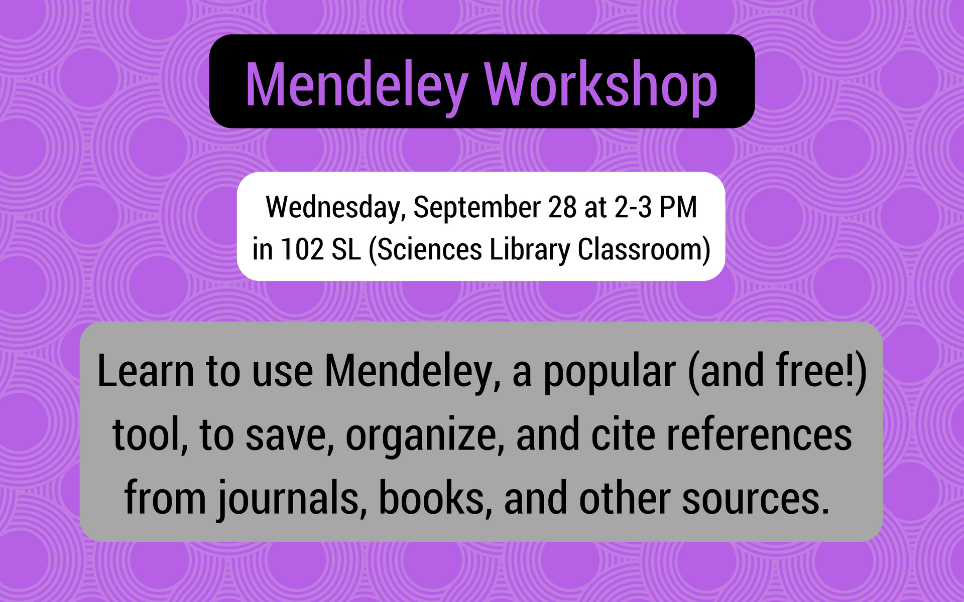 Mendeley Workshop