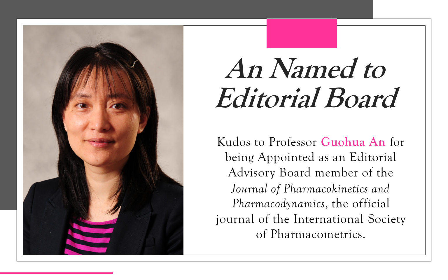 An Appointed to Editorial Board