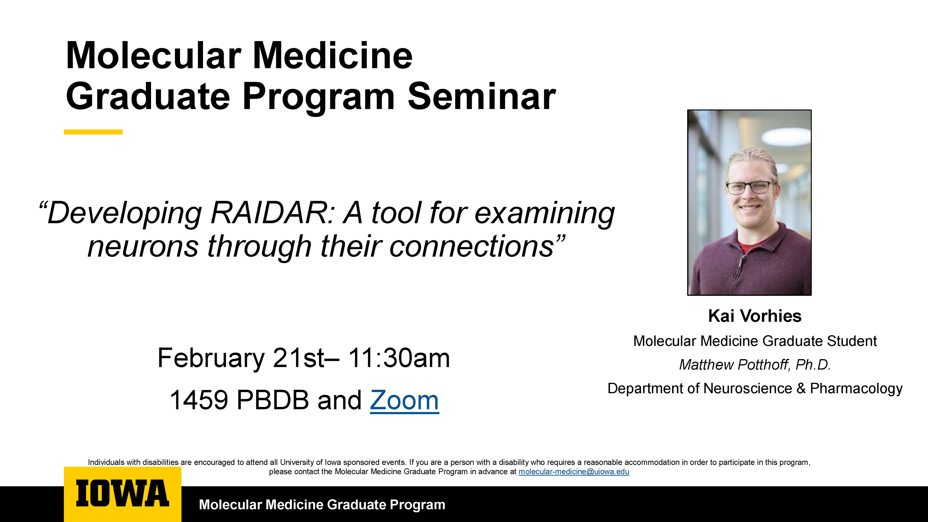 Vorhies - Molecular Medicine Seminar - 2.21.23