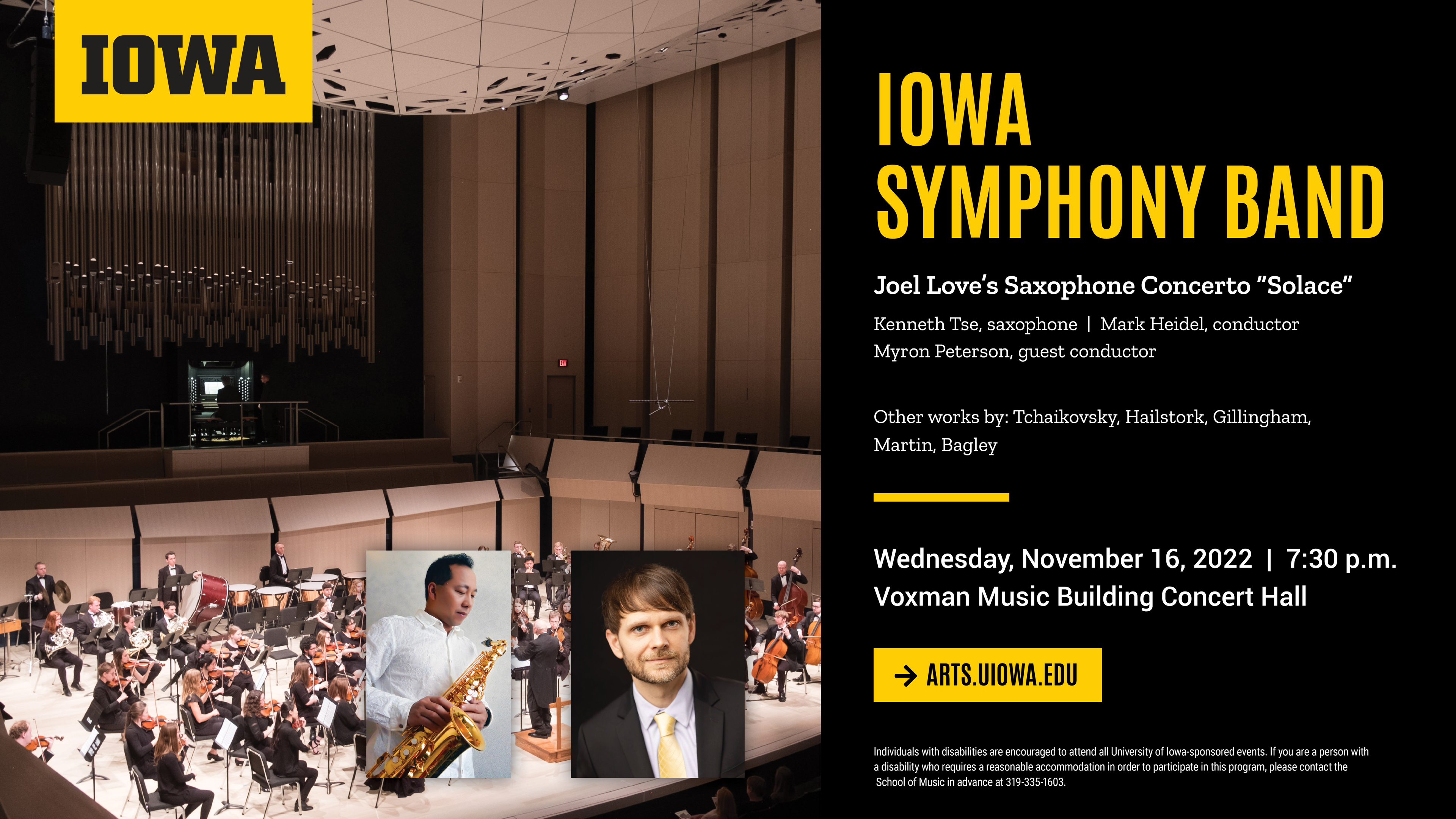 Iowa Symphony Band Concert – Nov. 16 2022, Voxman Music Building Concert Hall
