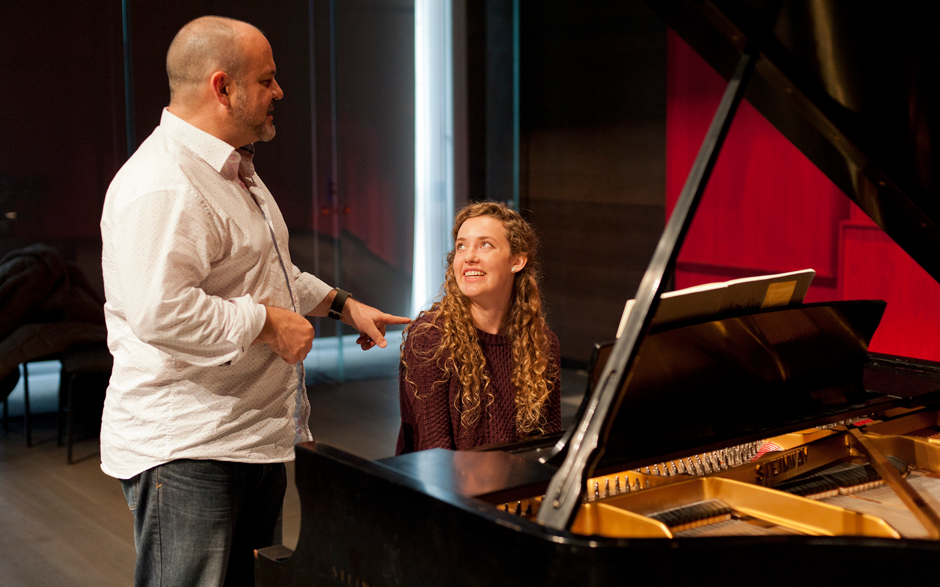 piano faculty and student