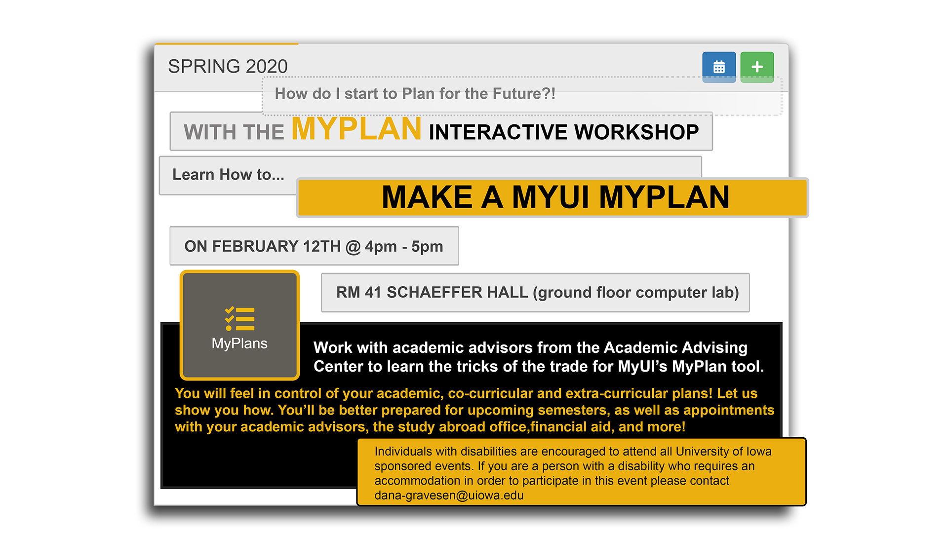 MyPlan Workshop Feb 12