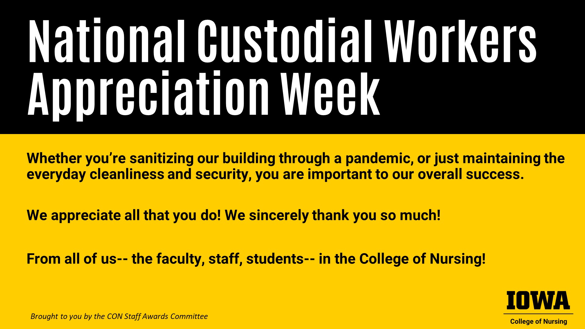 National Custodial Workers Appreciation Week