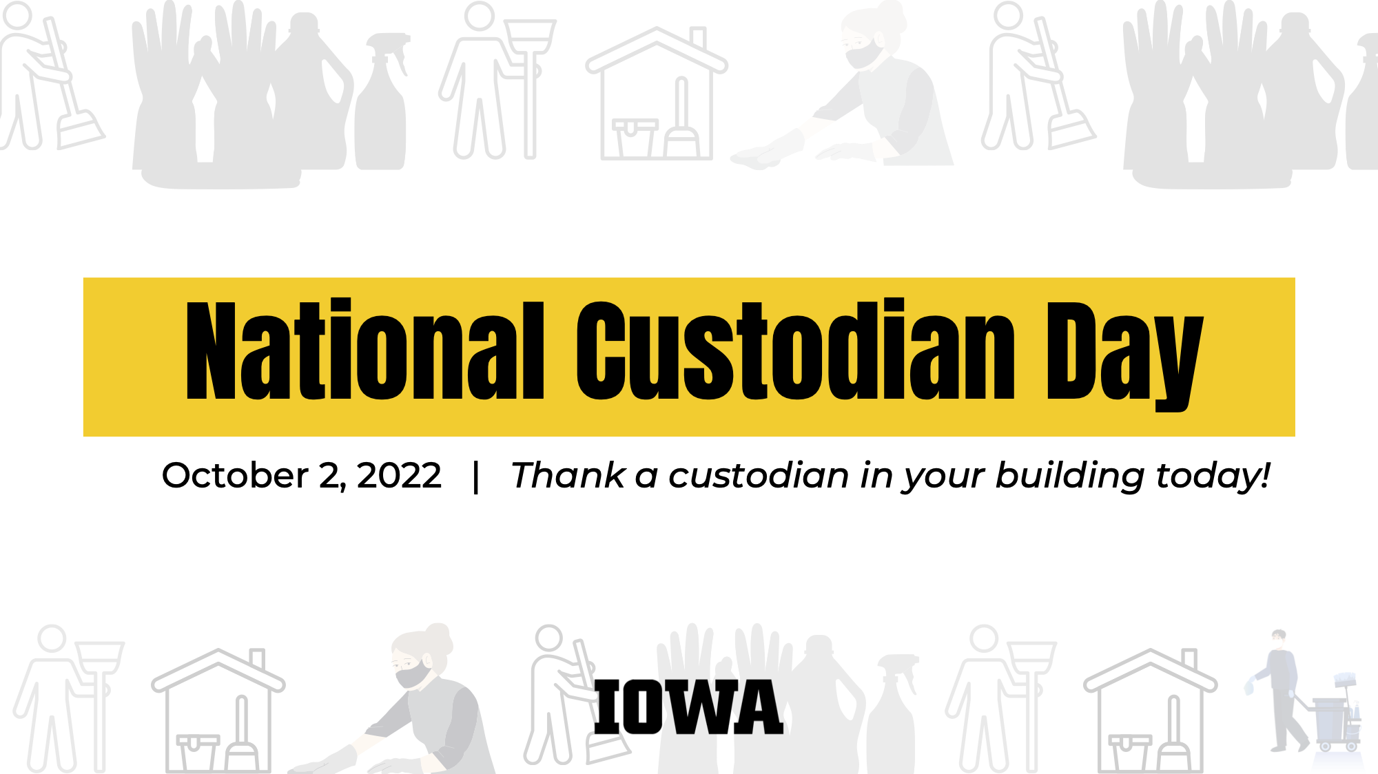 White background yellow banner National Custodian Day