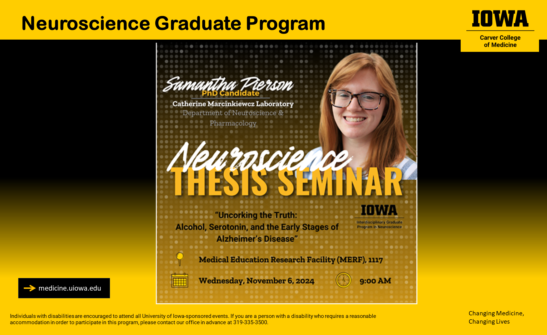 Samantha Pierson - Neursocience Thesis Seminar 11.6.24