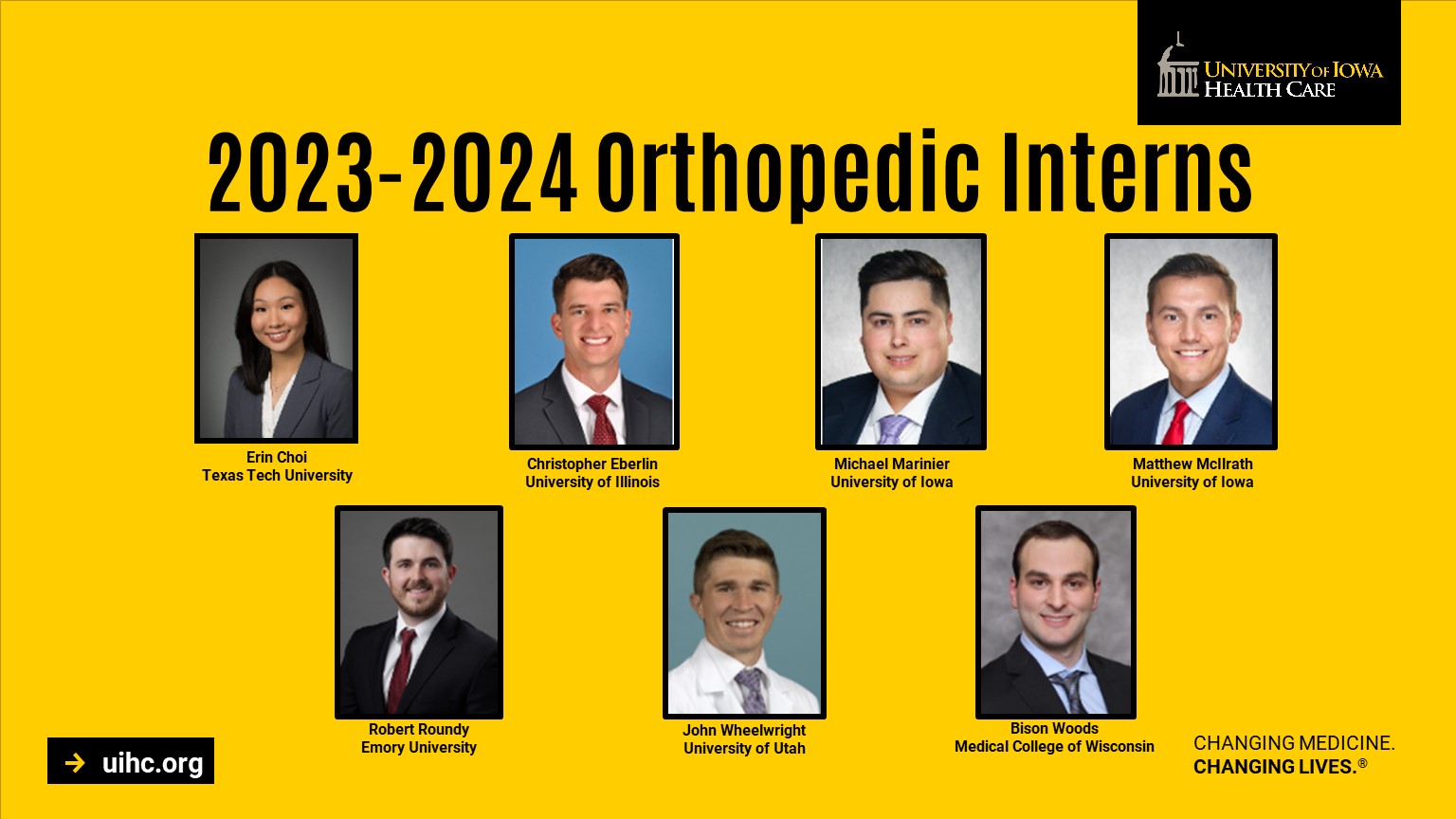 New 2023 2024 Orthopedic interns