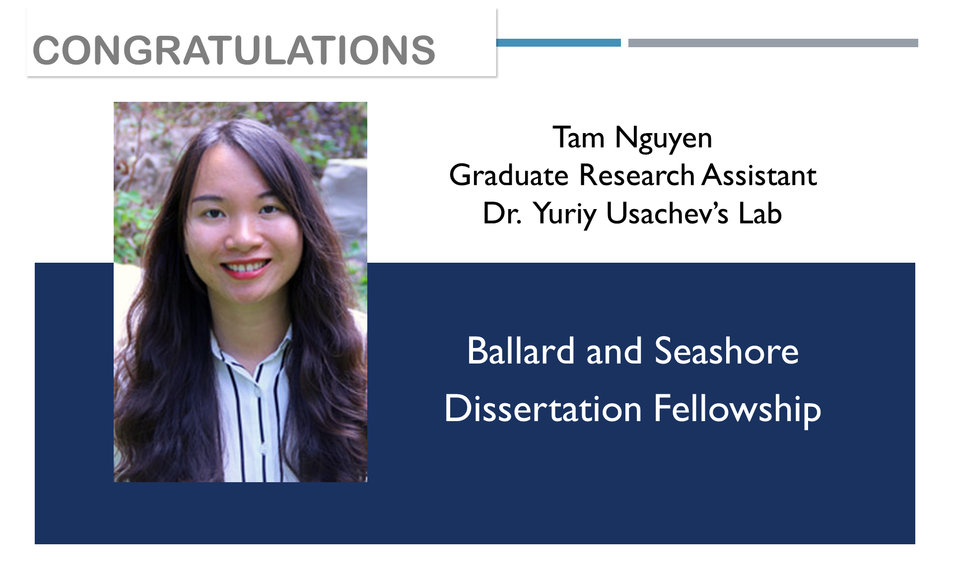 Tam Nguyen - Ballard & Seashore Award, 2024