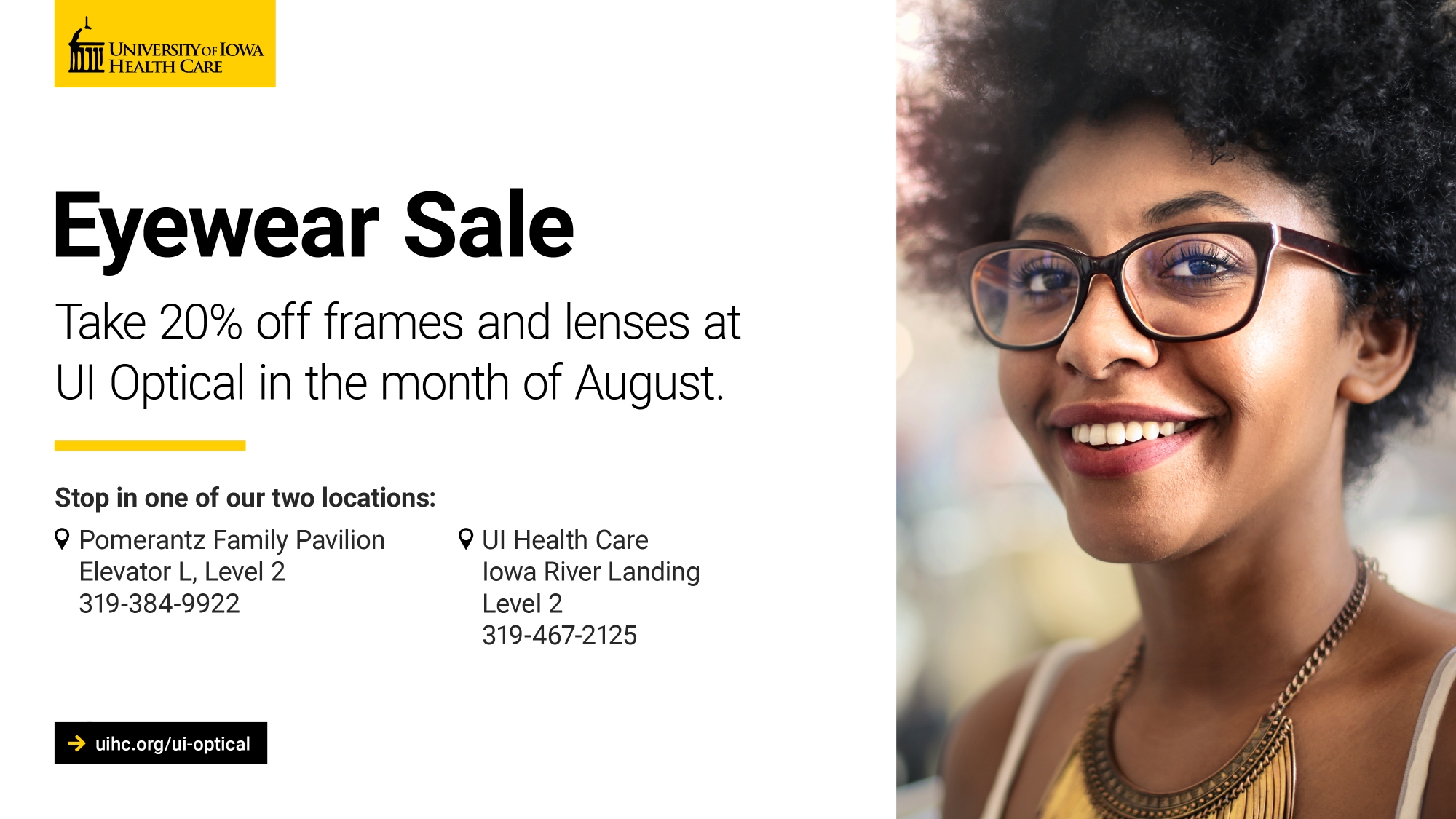 UI Optical August sale