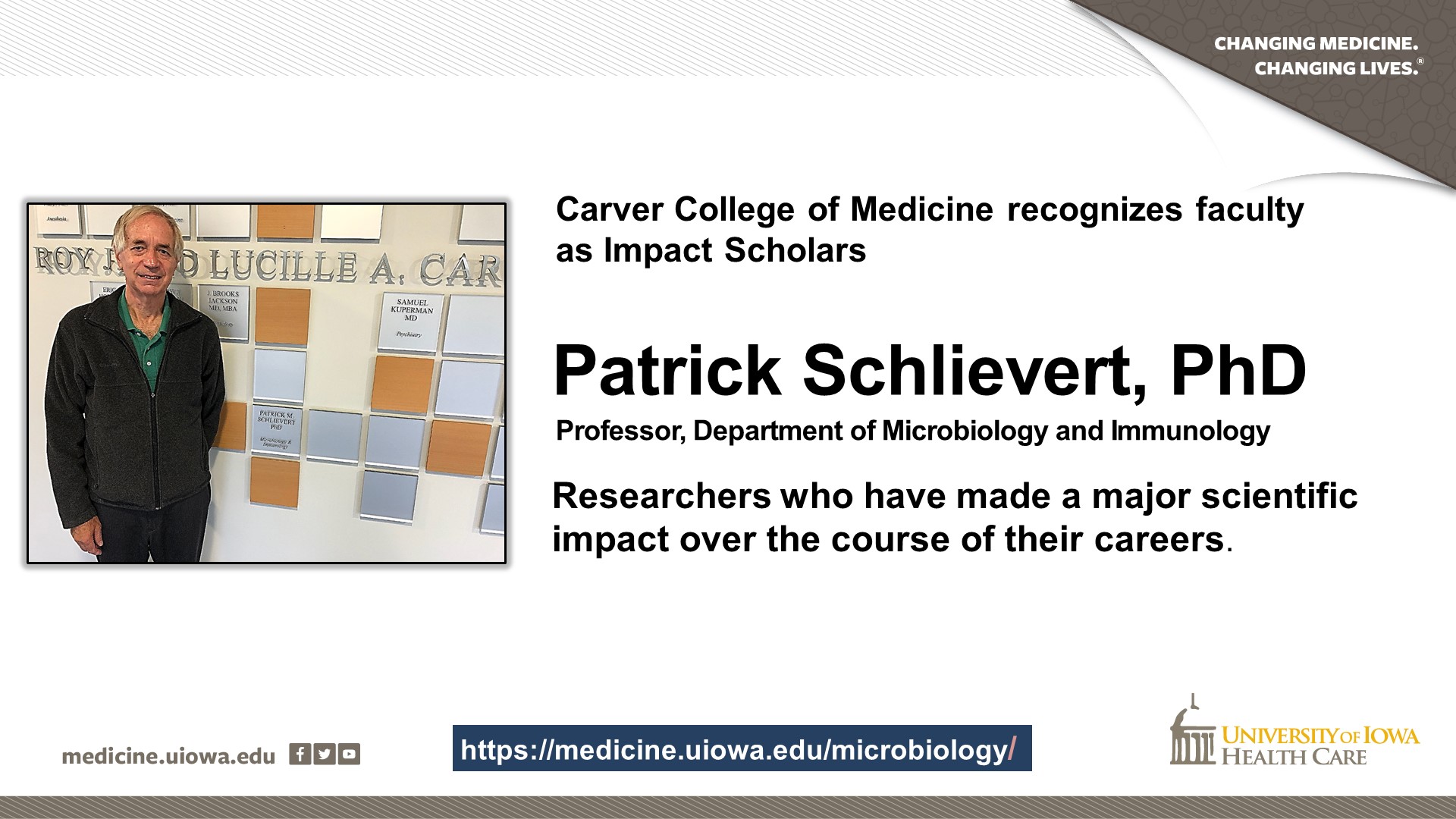 Impact Scholar Patrick Schlievert