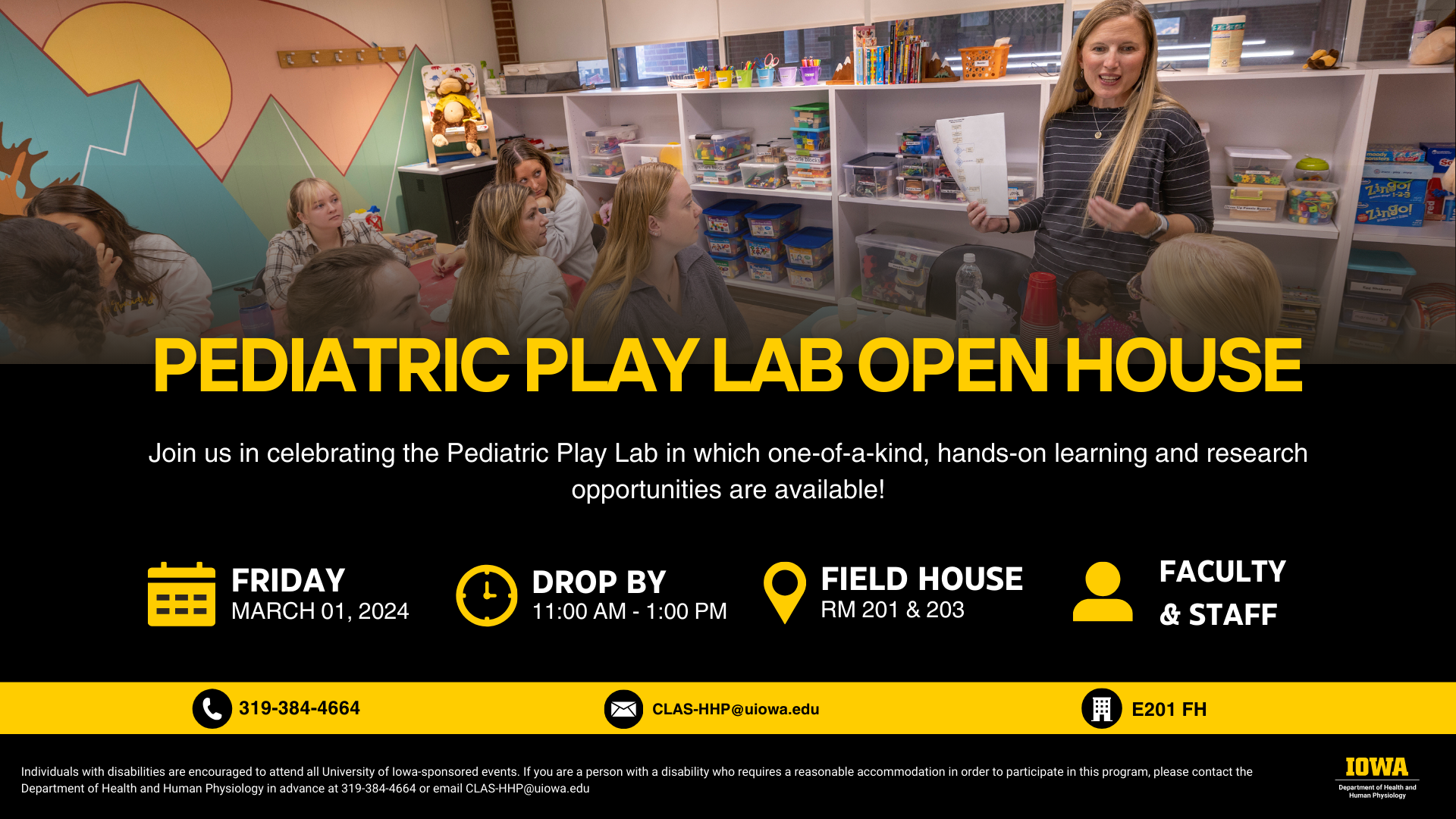 Pediatric Play Lab Open House Iinvitation