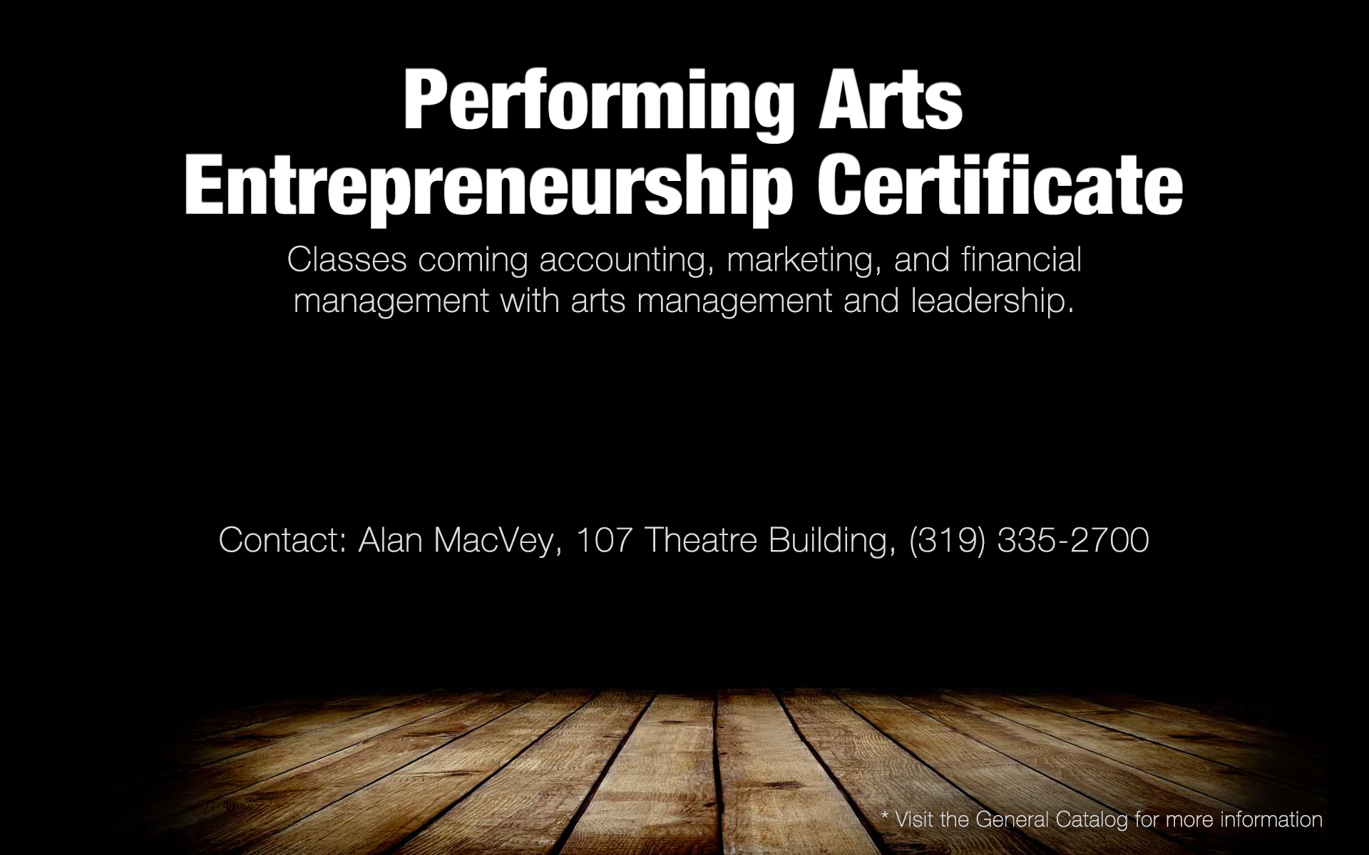 Performing Arts Entrepeneurship Certificate