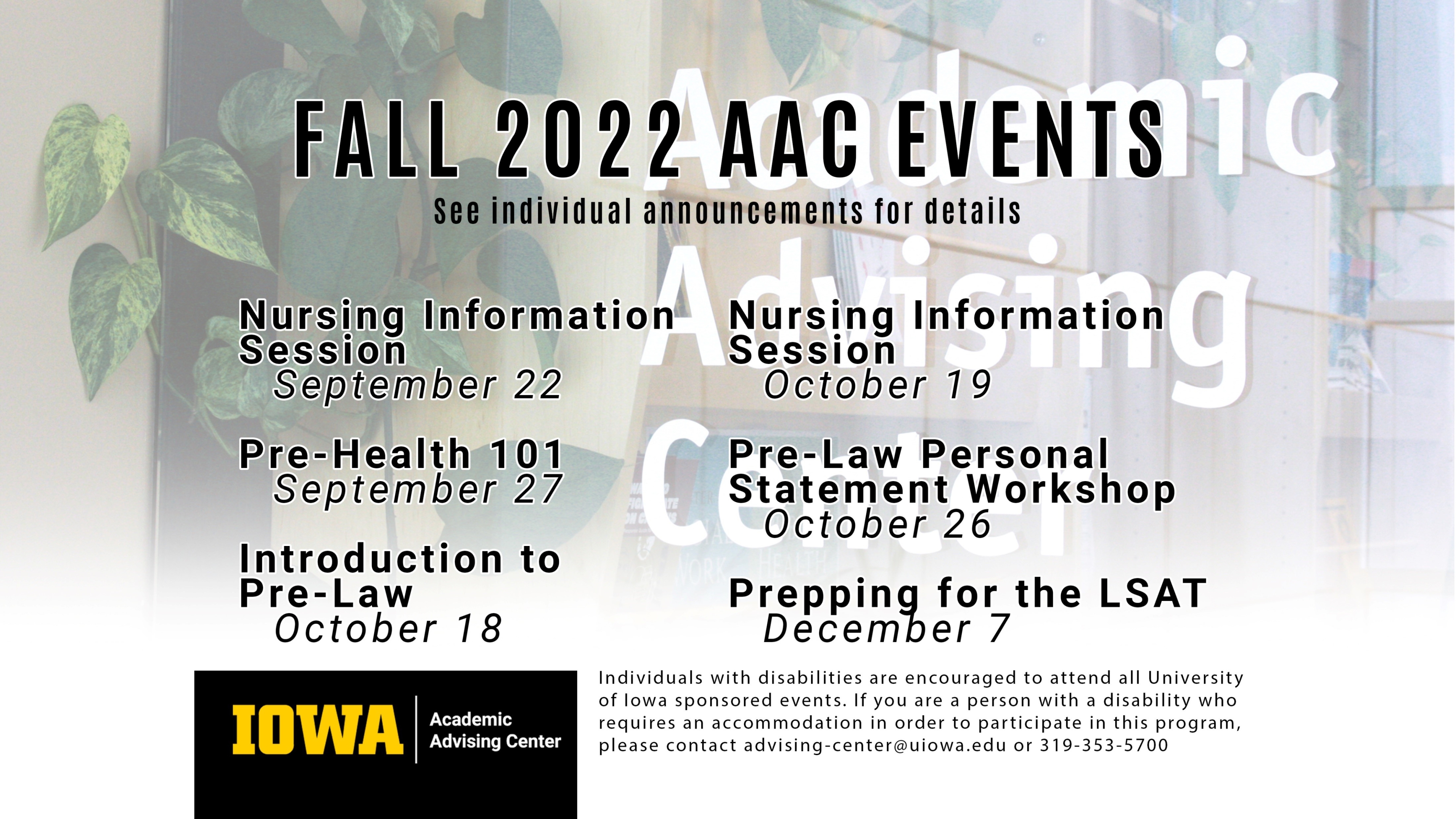 Fall 22 AAC Events