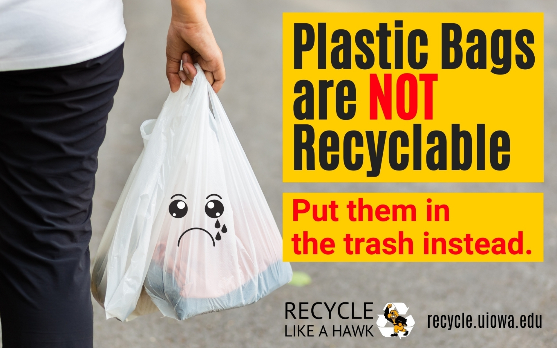 Plastic bags are not recyclable