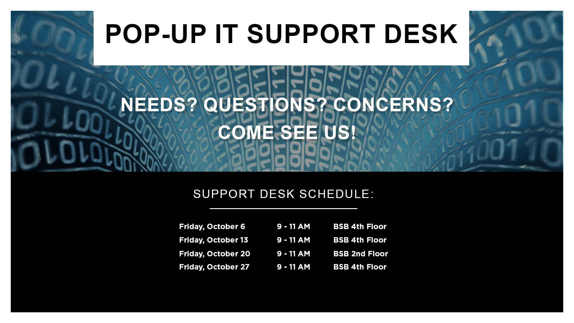 ITS October 17  help desk