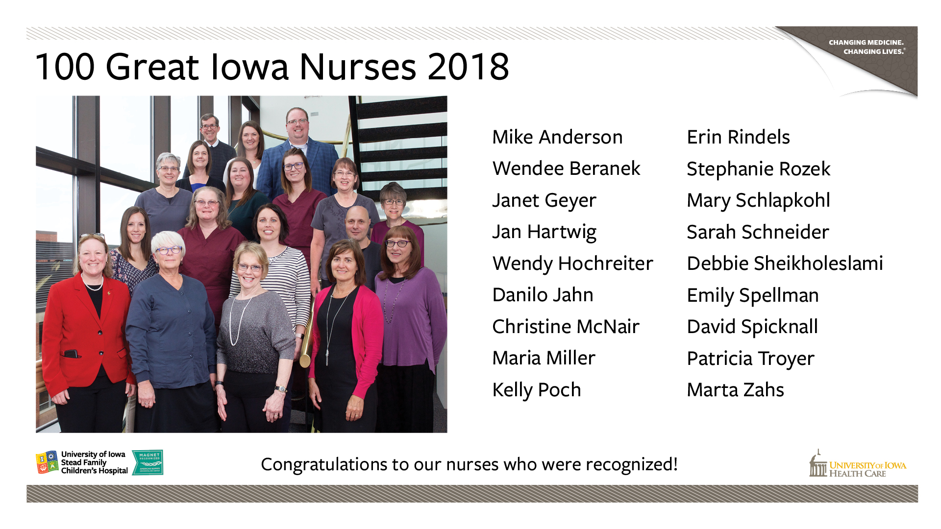 100 Great Iowa Nurses Group 2018