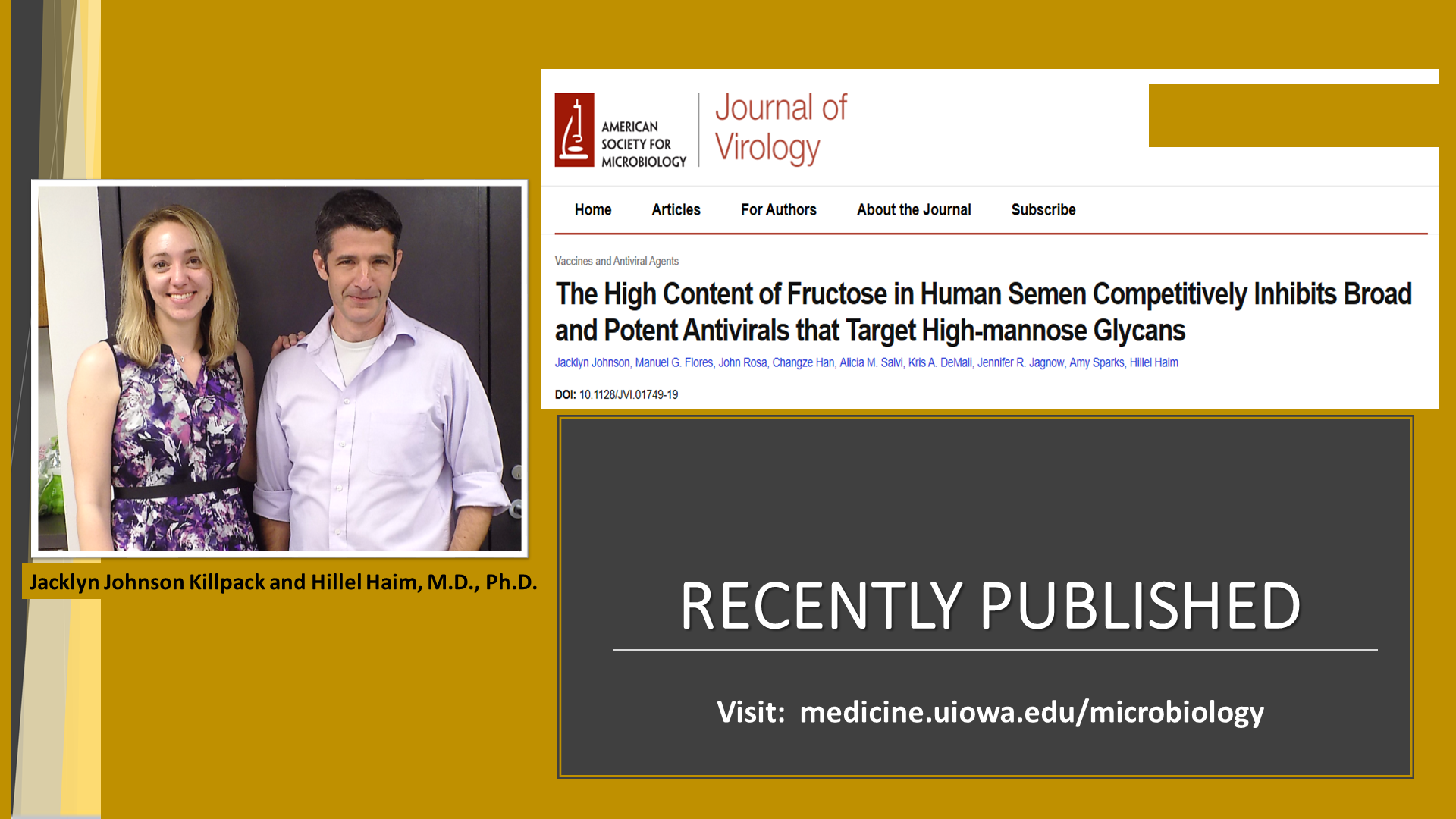 New Publicatio - Hillel Haim, MD, PhD