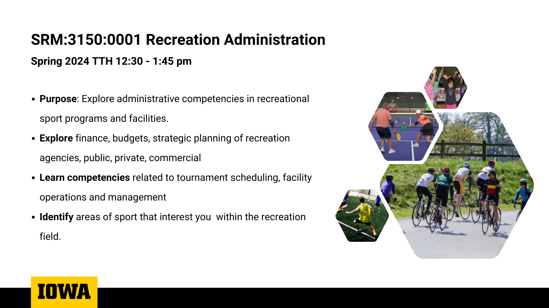 SRM:3150:0001 Recreation Administration course