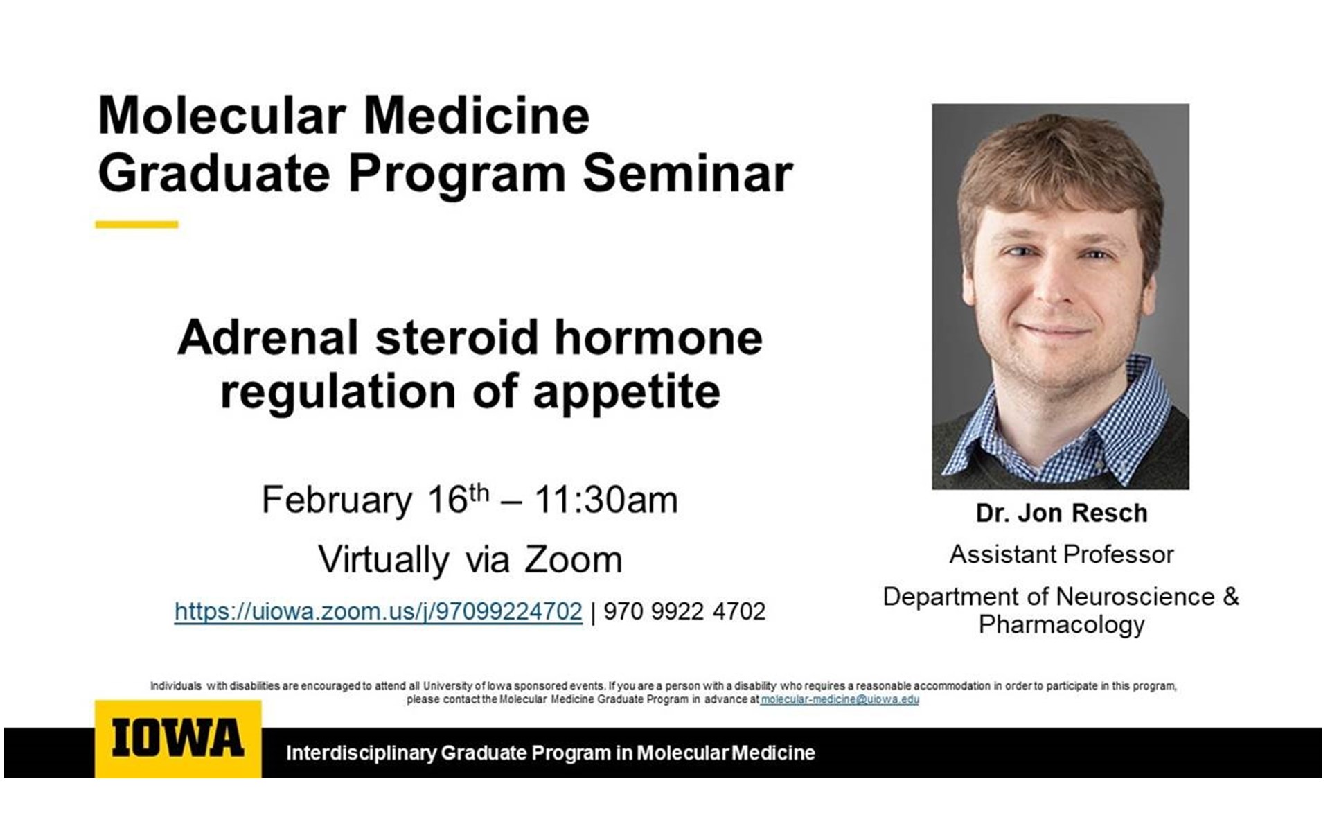 Resch Molecular Medicine Seminar 2.16.21