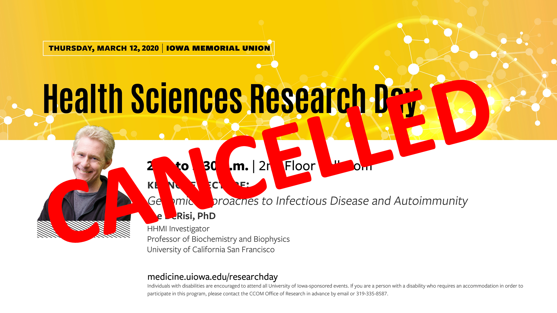 ResearchDay 2020 DeRisi - cancelled