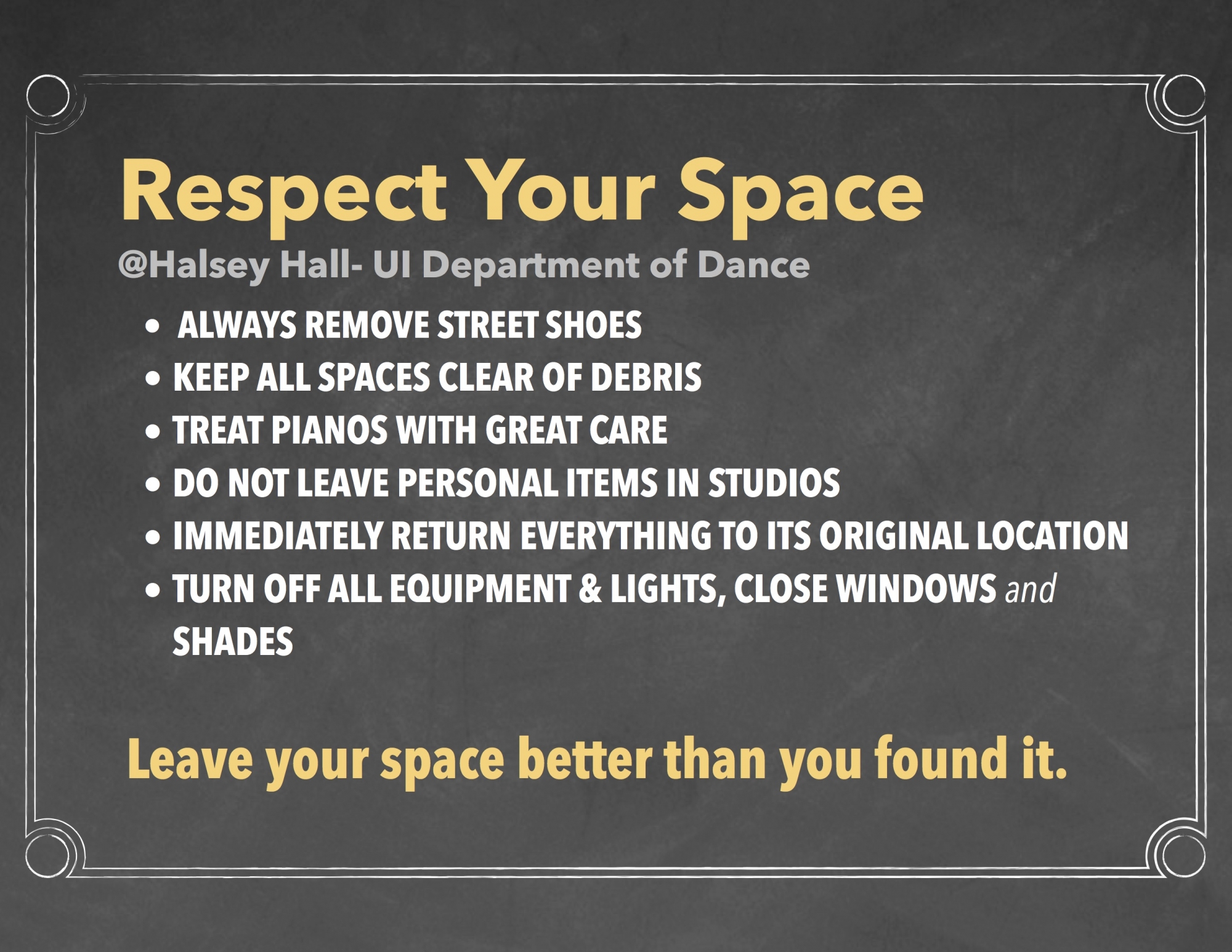 Respect Your Space @Halsey Hall- UI Department of Dance