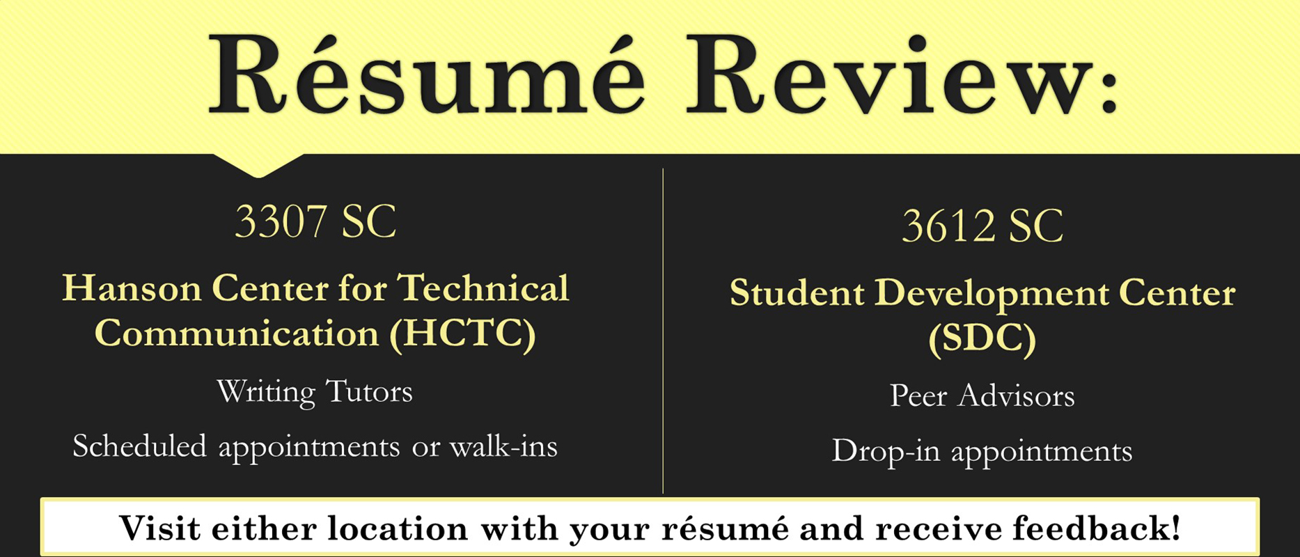 Resume review HCTC SDC