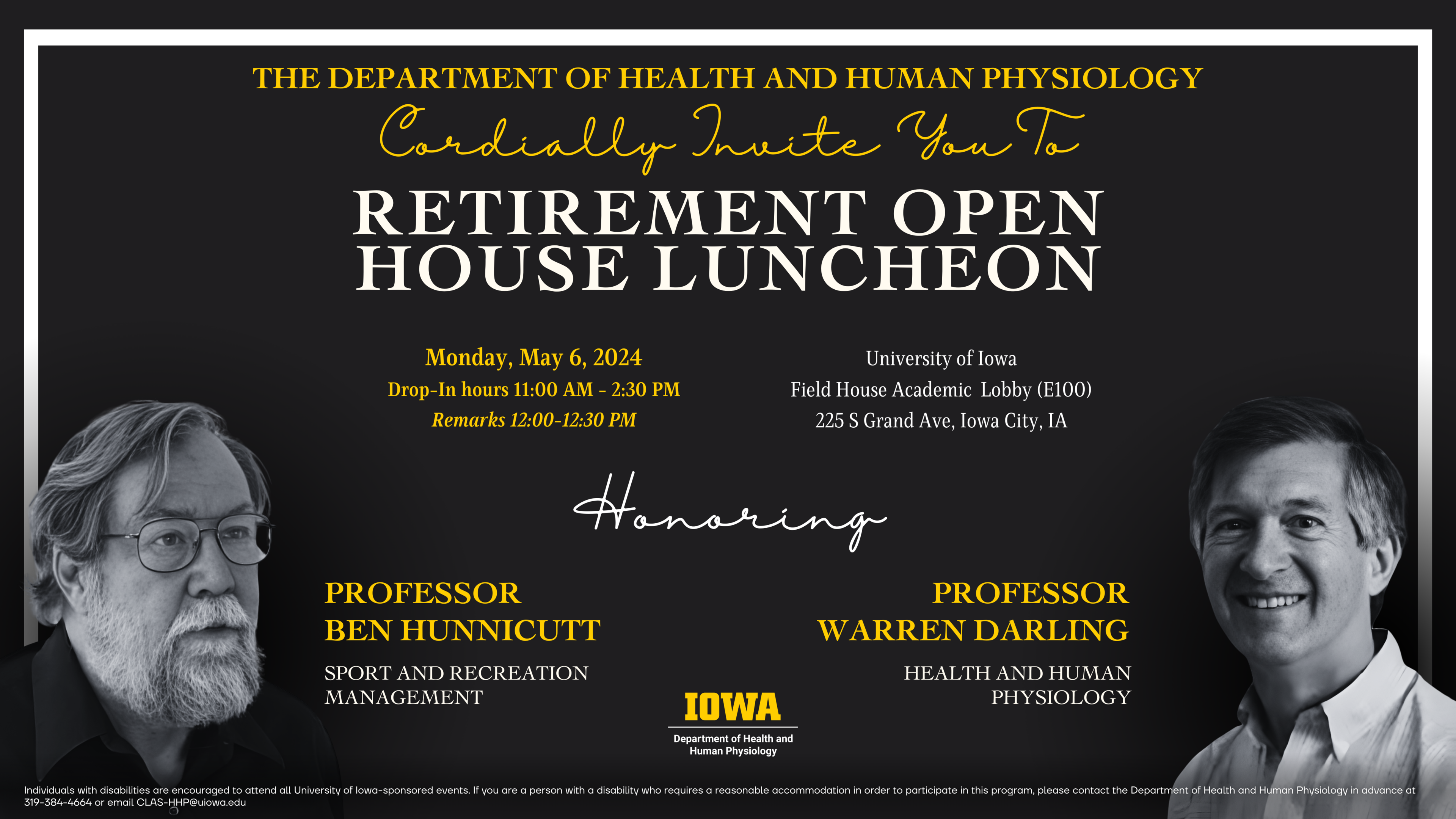 retirement open house luncheon