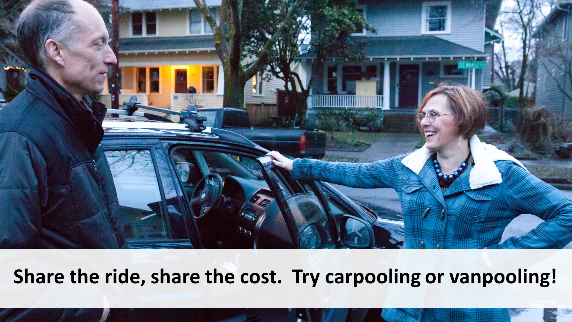 Try carpooling or vanpooling