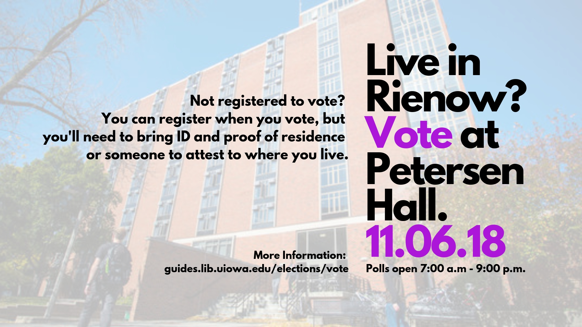 Rienow Polling Place is Petersen Hall