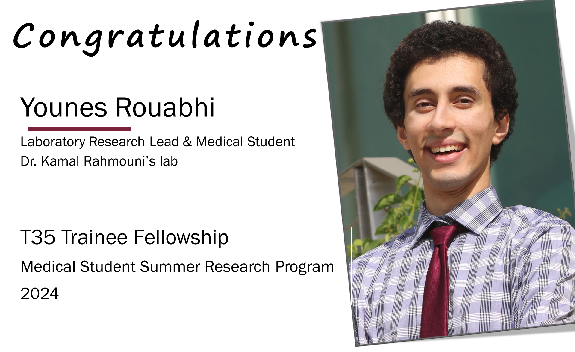 Younes Rouabhi - T35 Trainee Fellowship - 2024